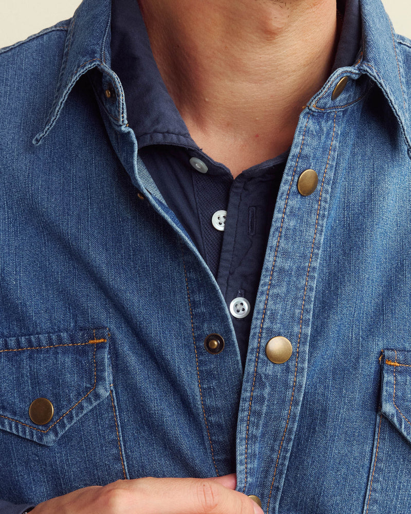 Shoals Denim Shirt in Light Indigo