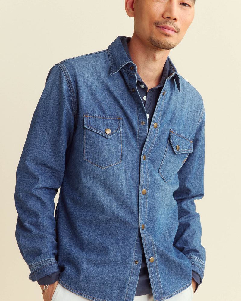 Shoals Denim Shirt in Light Indigo