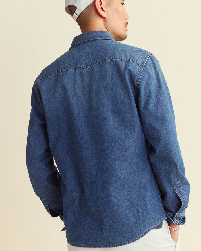 Shoals Denim Shirt in Light Indigo