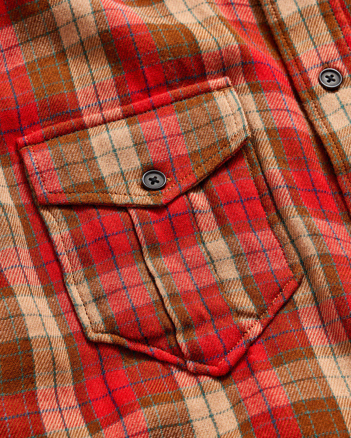 Double Face Plaid Scout Shirt in Billy's Brown Multi