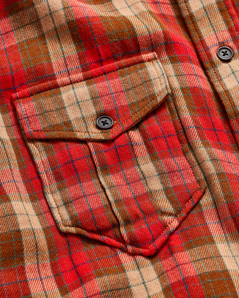 Double Face Plaid Scout Shirt in Billy's Brown Multi