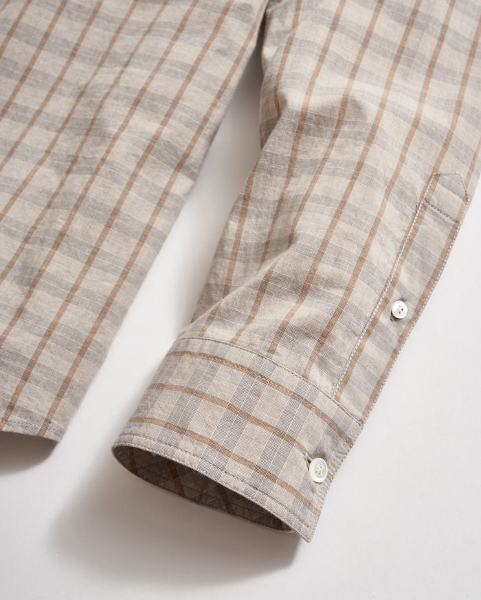 STRIPE BASKET WEAVE PLAID TUSCUMBIA SHIRT BUTTON-DOWN	SILVER MULTI