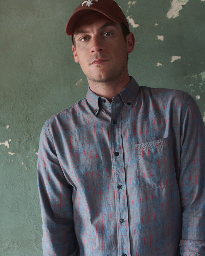 MELANGE PLAID TUSCUMBIA SHIRT BUTTON DOWN