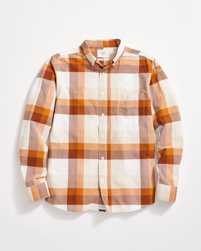 LARGE SCALE PLAID TUSCUMBIA SHIRT BUTTON-DOWN - BROWN MULTI