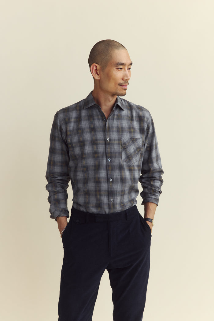 Shadow Plaid John T Shirt