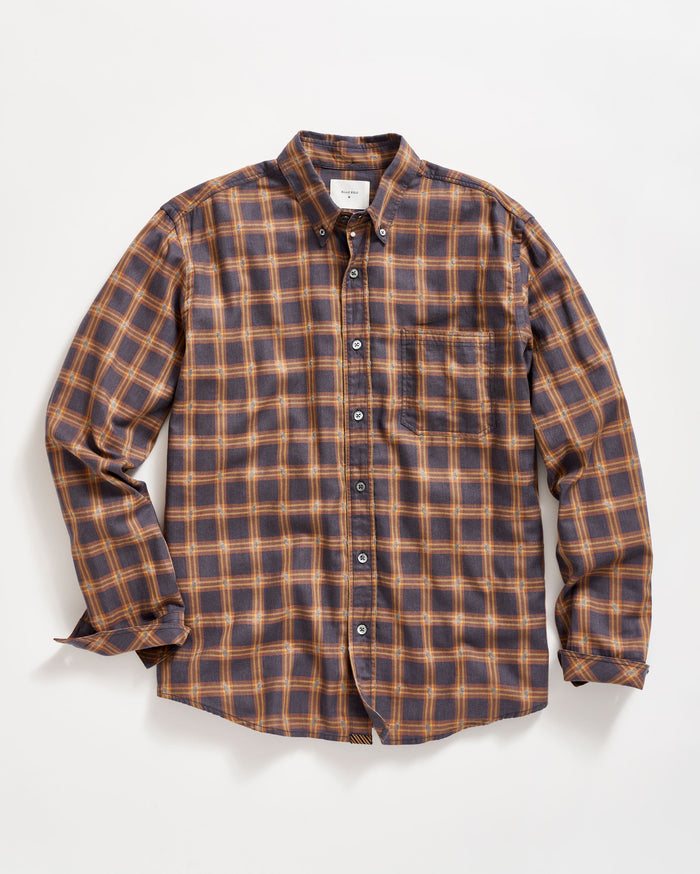 Melange Yellowhammer Tuscumbia Shirt Button Down in Grey Melange Multi