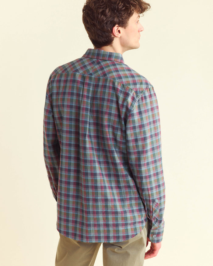 Melange Block Plaid John T Shirt