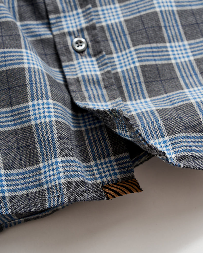 Melange Plaid Cypress Shirt in Grey/Melange