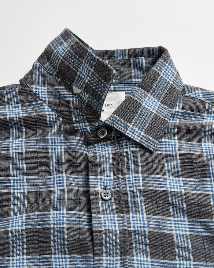 Melange Plaid Cypress Shirt in Grey/Melange