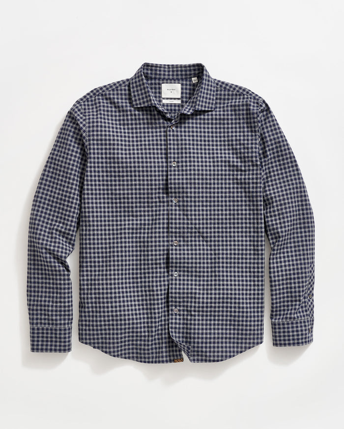 Plaid Check Hutcheson Sport Shirt in Navy/Grey