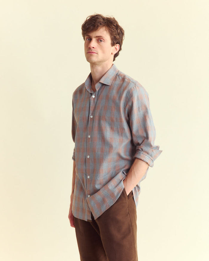 Herringbone Plaid Hutcheson Sport Shirt