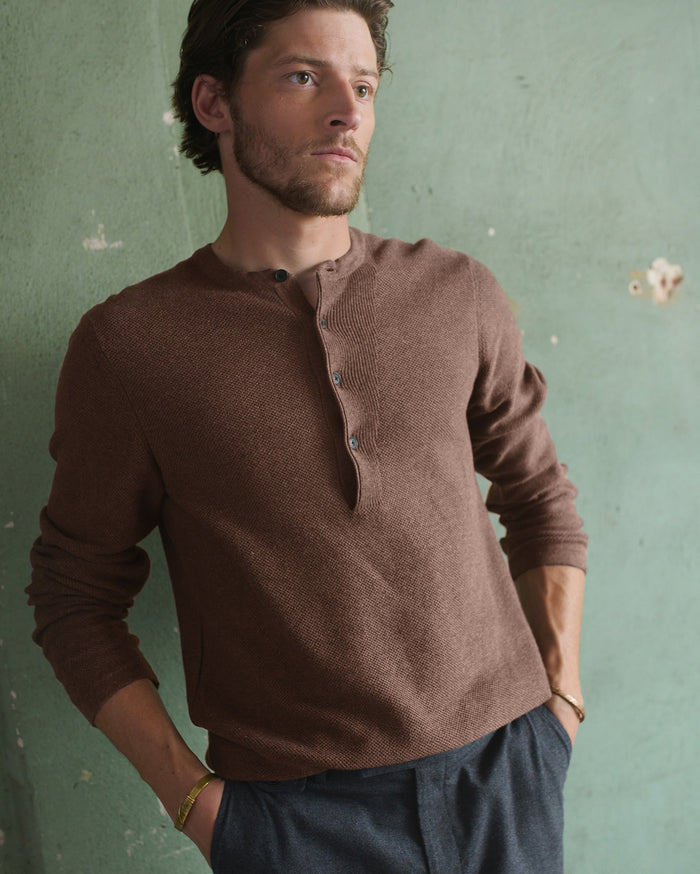 pique louis henley sweater