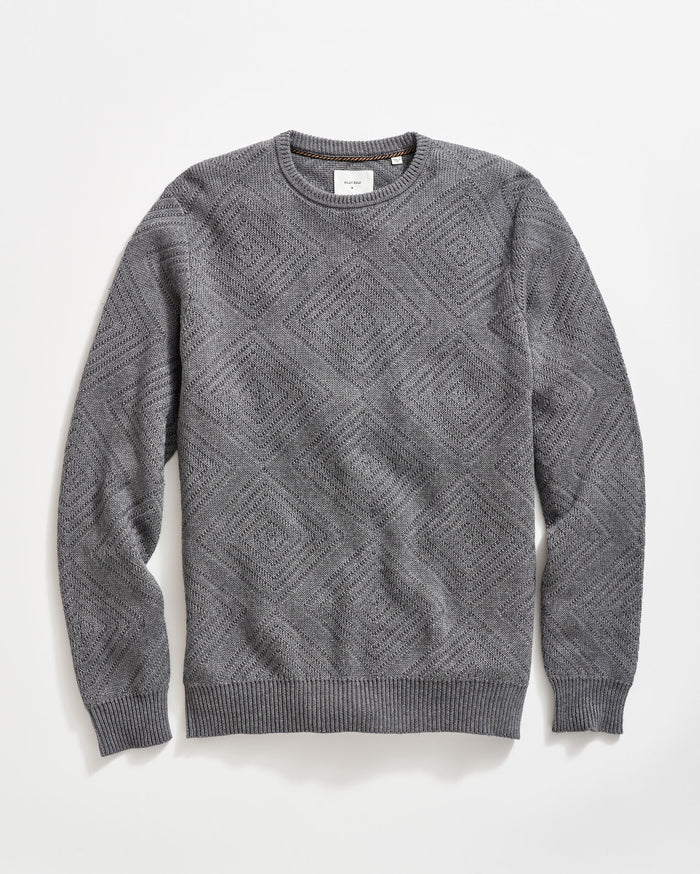 Mosaic Crew in Medium Grey Heather