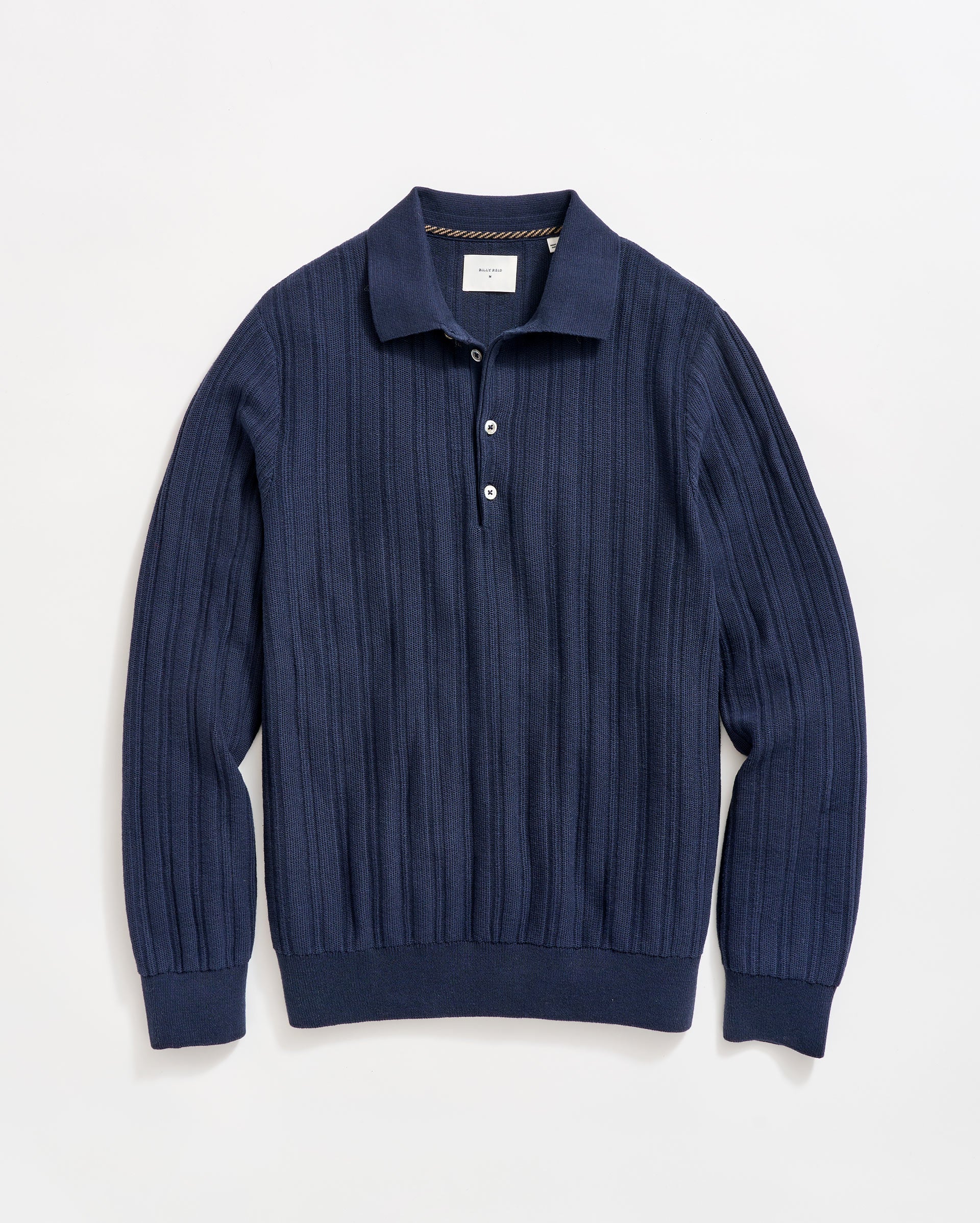 Billy Reid Navy Blue Full Zip Sweater With Suede Trim and Collar - Size Medium high quality