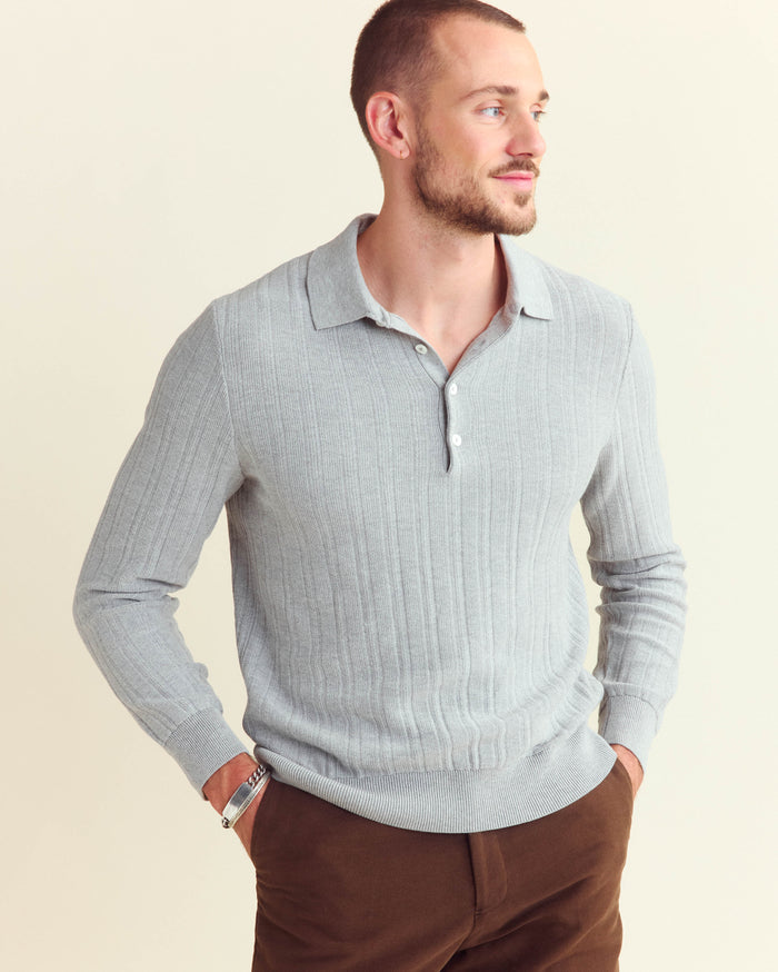 Long Sleeve Tailored Sweater Polo