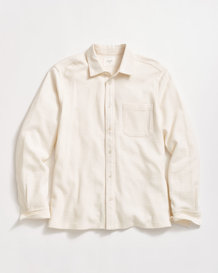 LONG SLEEVE GRID KNIT TUSCUMBIA SHIRT	TINTED WHITE