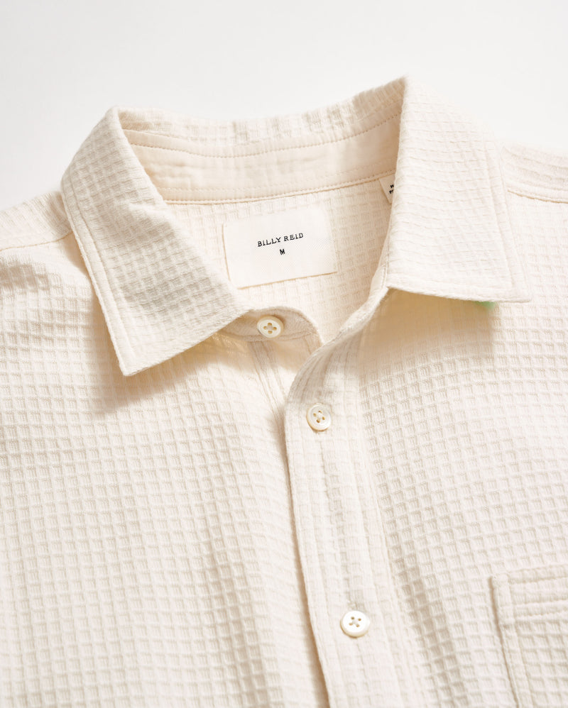 LONG SLEEVE GRID KNIT TUSCUMBIA SHIRT	TINTED WHITE