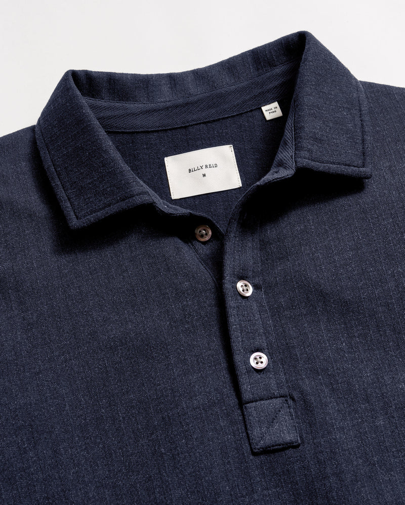 Long Sleeve Herringbone Polo