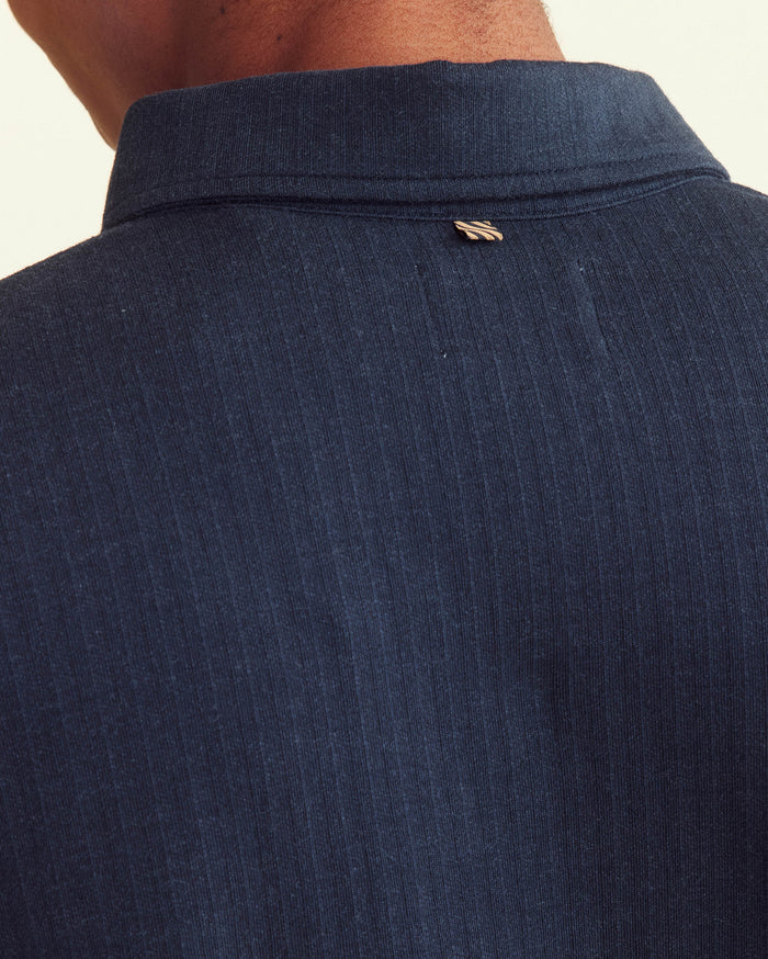 Long Sleeve Herringbone Polo