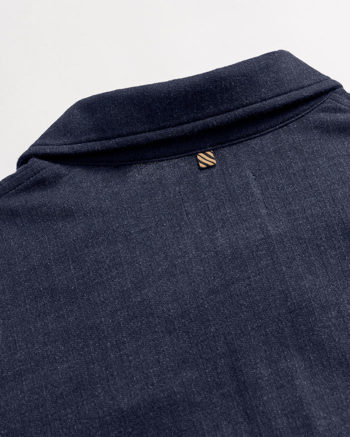 Long Sleeve Herringbone Polo