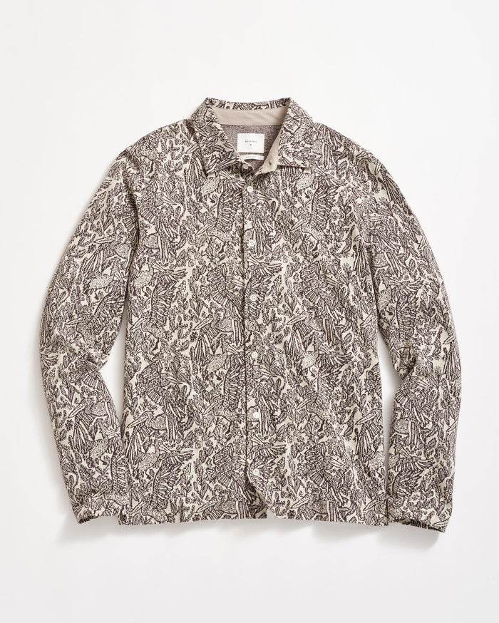 Long Sleeve Pelican Jacquard Shirt 