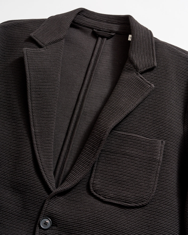 Textured Knit Sport Coat in Black