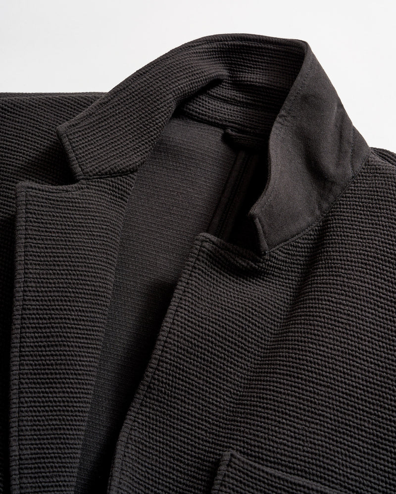 Textured Knit Sport Coat in Black