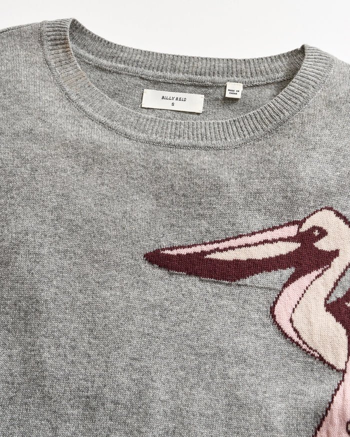 Intarsia Pelican Sweater