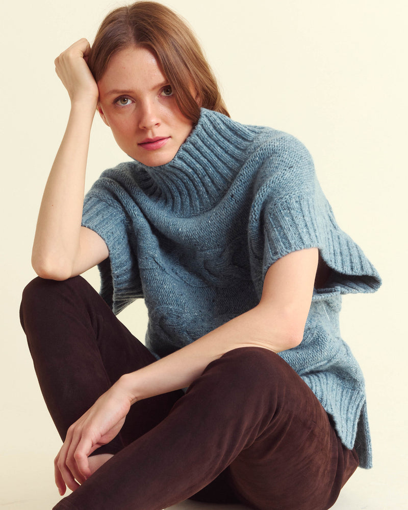 Cable Shell Sweater