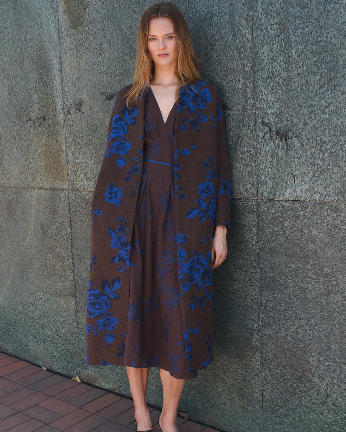 Jacquard Wool Zen Coat