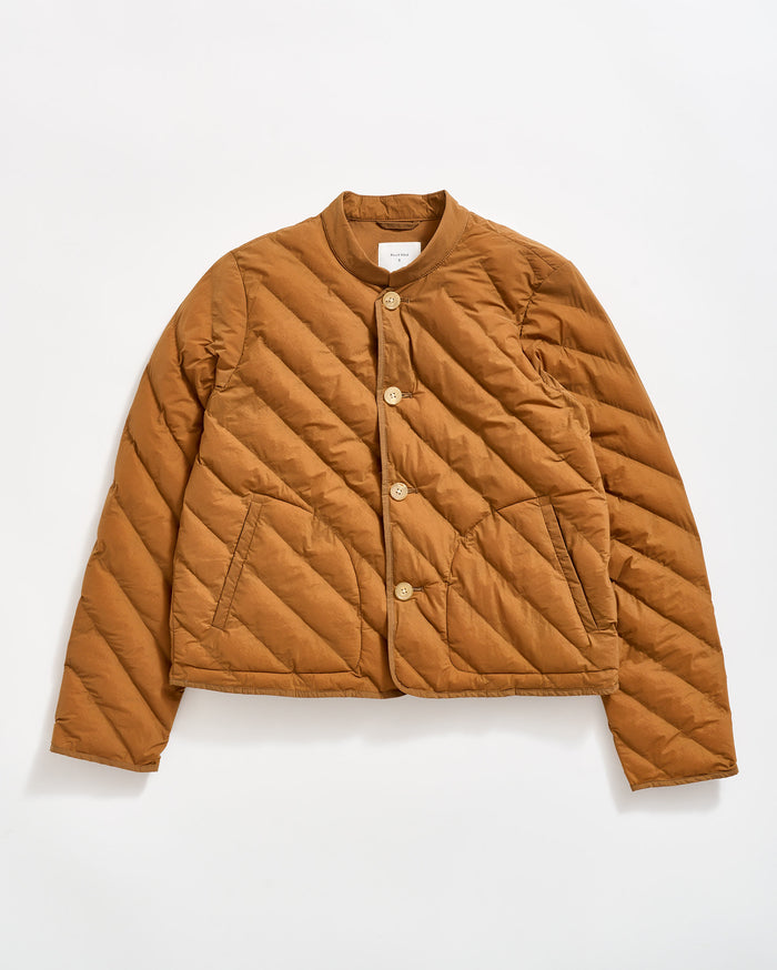 Bias Quilted Jacket in Chocolate