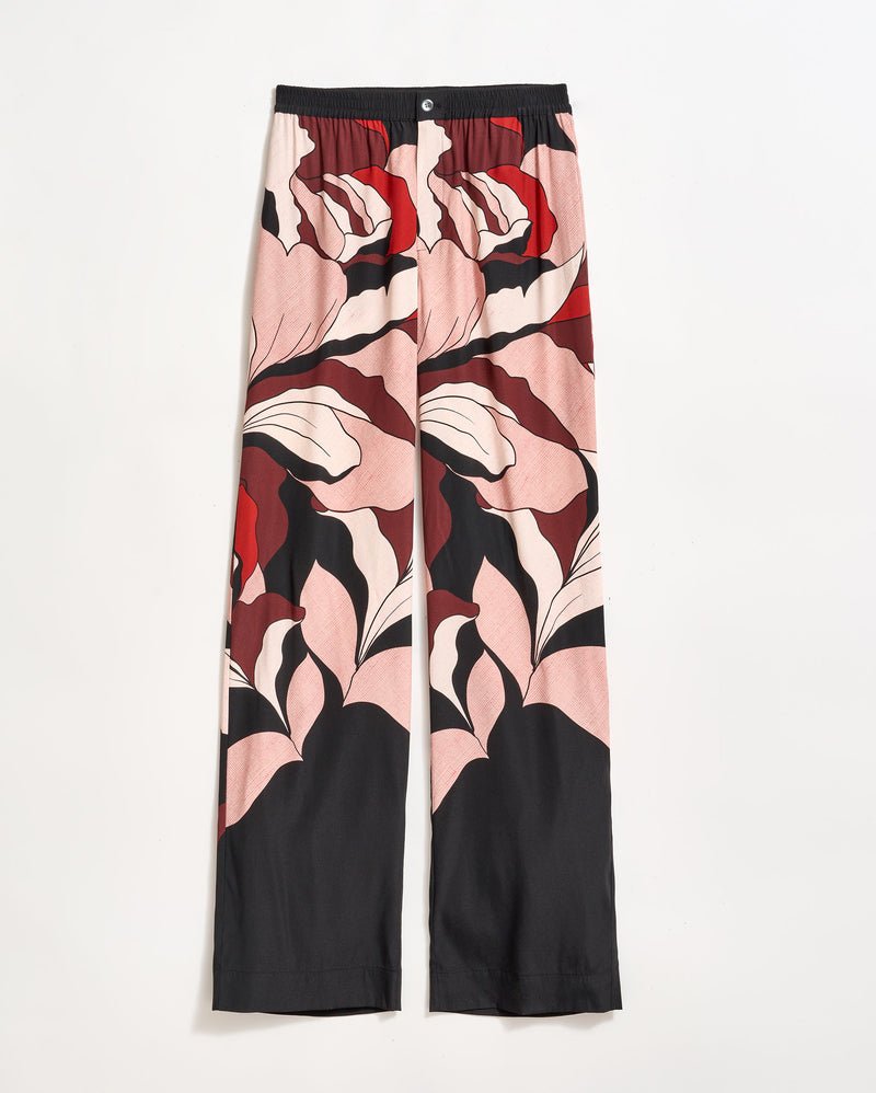 Winter Rose Lounge Pant in Red/Black