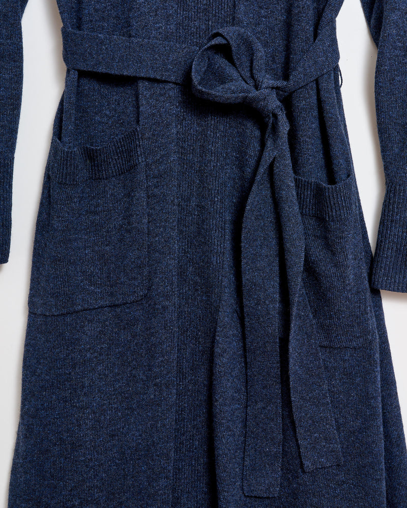 Pocket Sweater Dress in Indigo