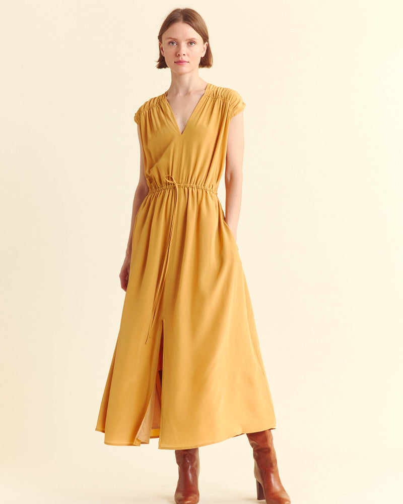 V-Neck Maxi Dress in Narcissus