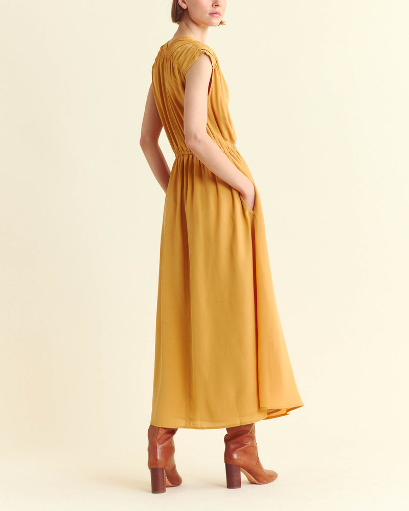 V-Neck Maxi Dress in Narcissus