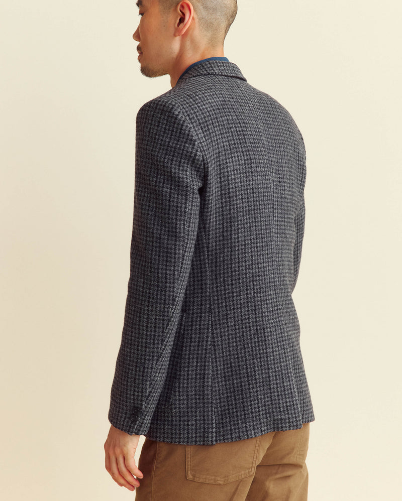 Houndstooth Archie Jacket in Charcoal Multi