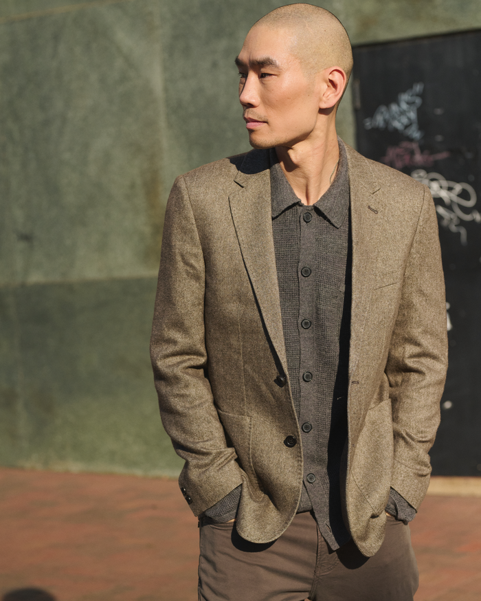 Virgin Wool Herringbone Walton Jacket