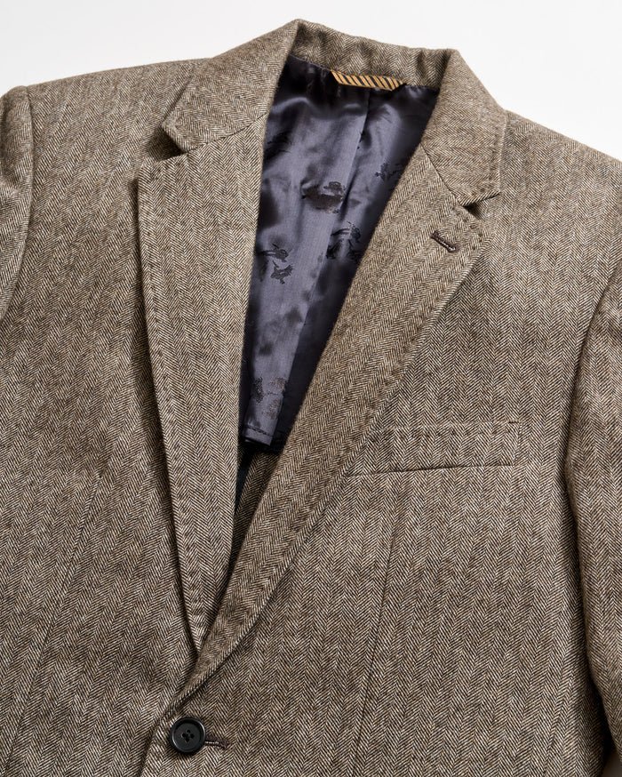 Virgin Wool Herringbone Walton Jacket