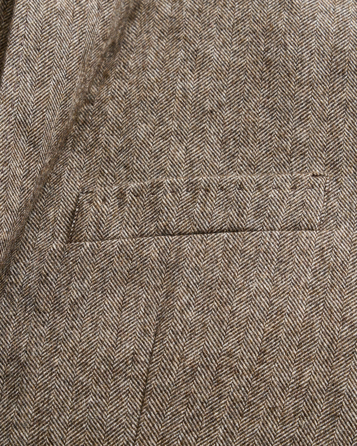 Virgin Wool Herringbone Walton Jacket