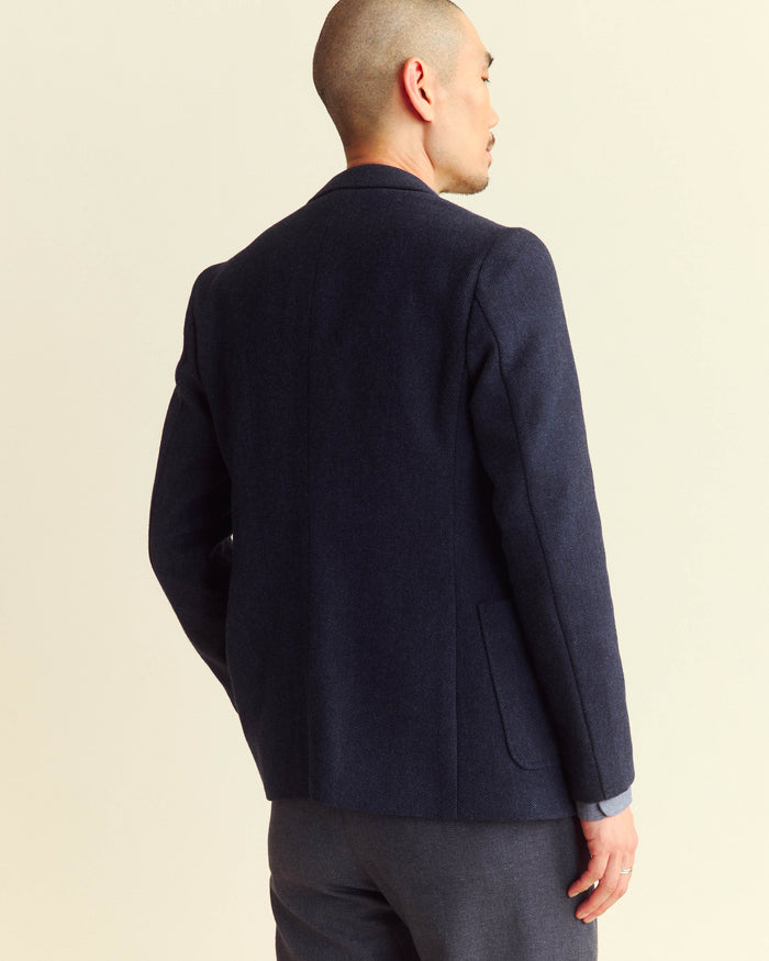 HERRINGBONE DYLAN JACKET	NAVY