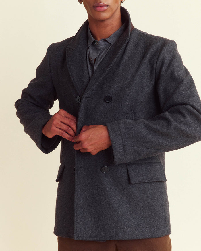 Bond Peacoat in Grey Heather