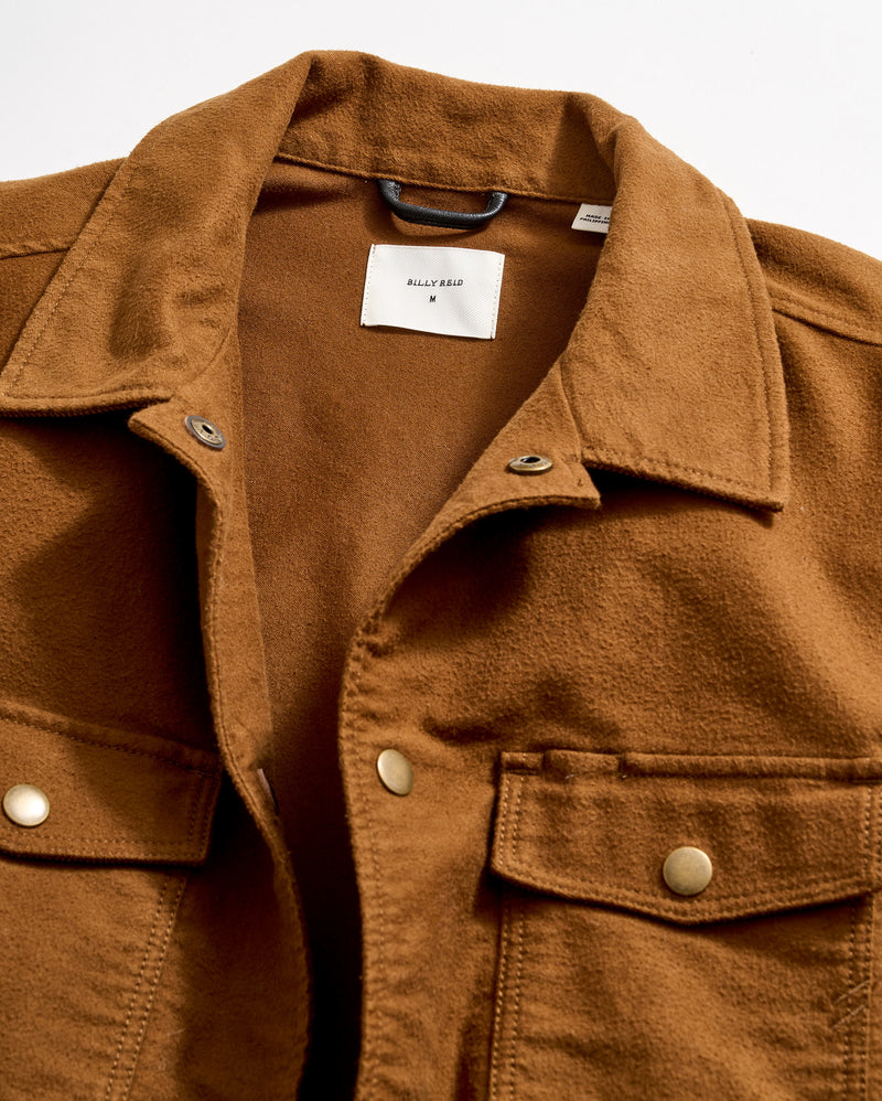 Moleskin Mo Shirt Jacket in Tobacco