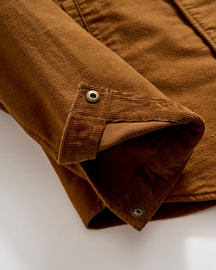 Moleskin Mo Shirt Jacket in Tobacco