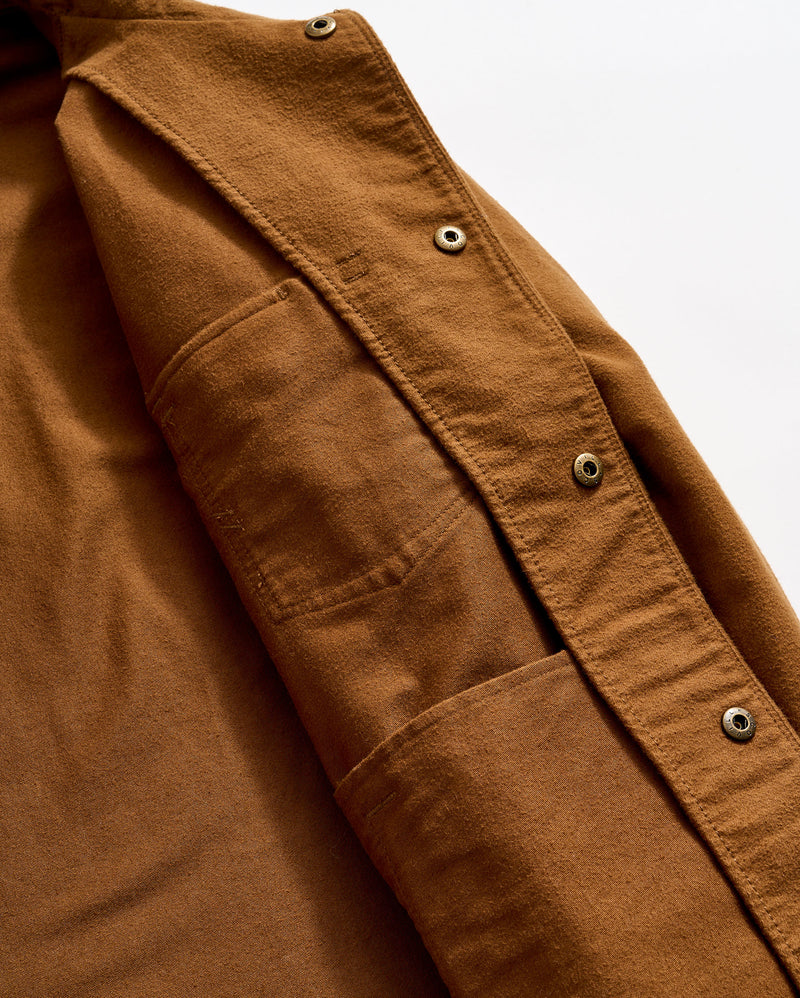 Moleskin Mo Shirt Jacket in Tobacco