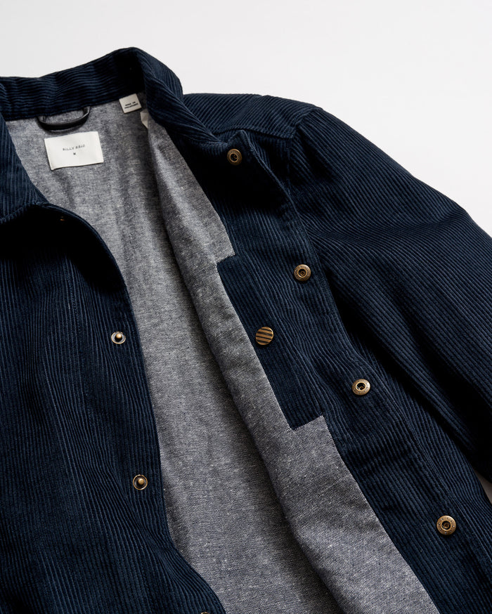 CORDUROY LEROY SHIRT JACKET	CARBON BLUE