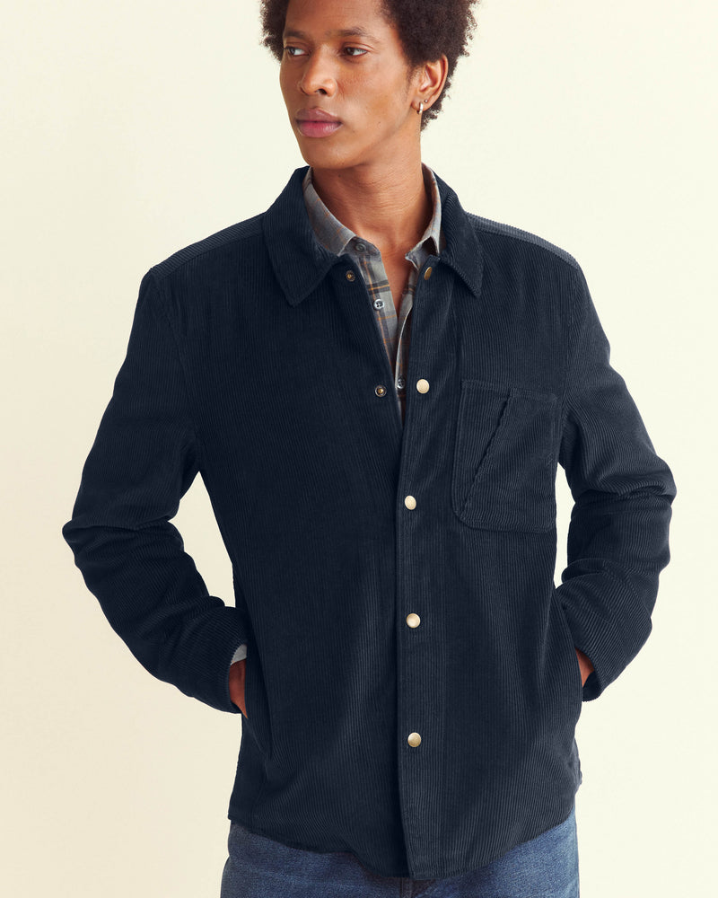 CORDUROY LEROY SHIRT JACKET	CARBON BLUE