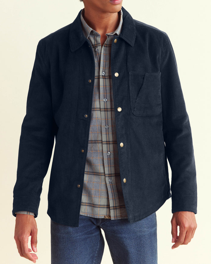 CORDUROY LEROY SHIRT JACKET	CARBON BLUE