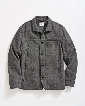 Herringbone Madison Jacket in Charcoal