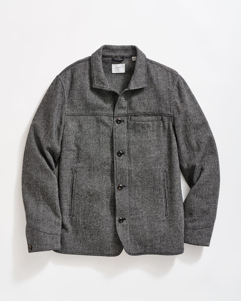 Herringbone Madison Jacket in Charcoal