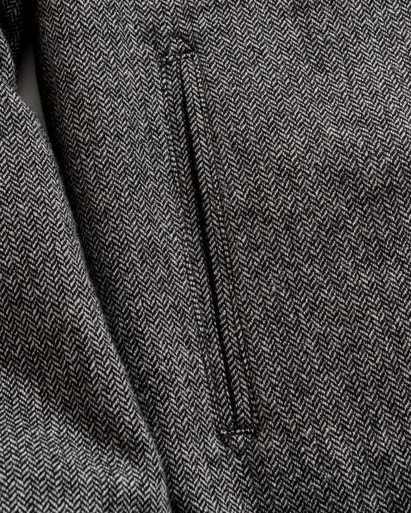 Herringbone Madison Jacket in Charcoal